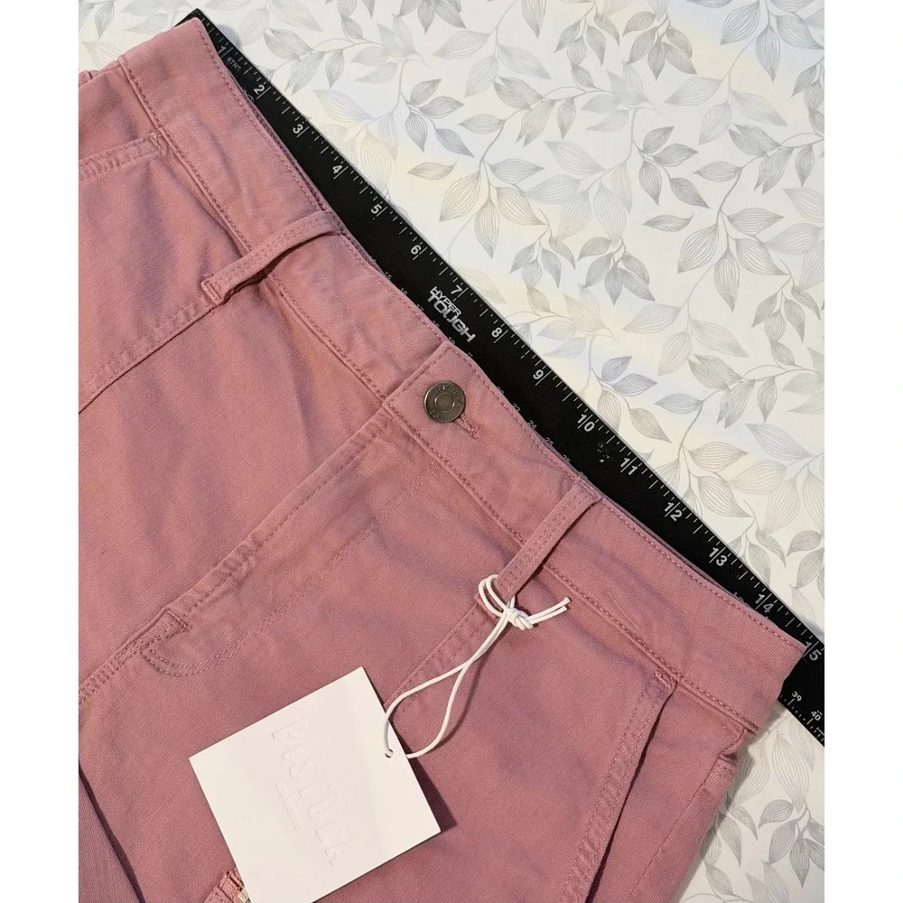 Pistola Plum Rose Pink Utility Cargo Shorts Zipper Pockets P4278TLT-PMR 29 - Picture 6 of 8